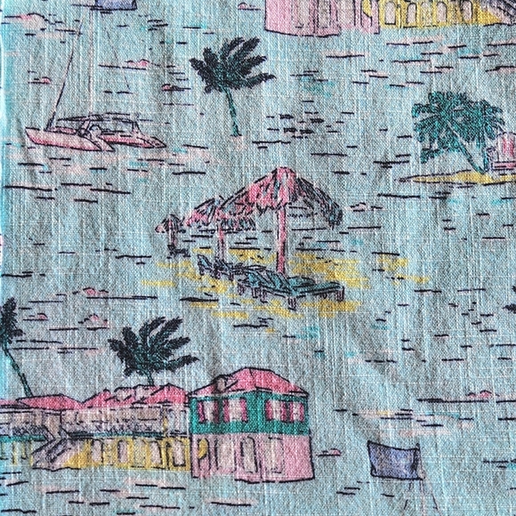 Vineyard Vines Island Scene Short Sleeve Whale Shirt Size L Color Light blue - Picture 4 of 9